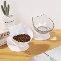 cat food bowl slant transparent single bowl